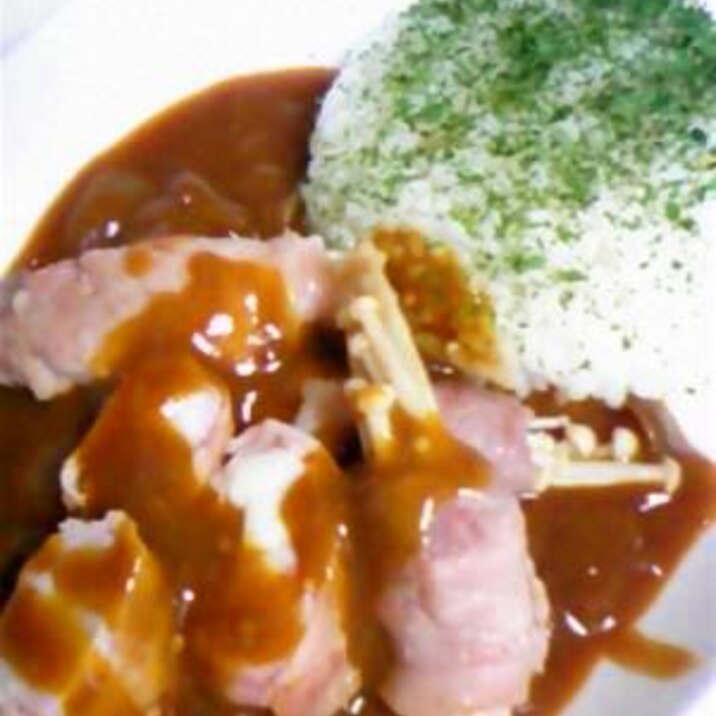 山芋の肉巻きカレー